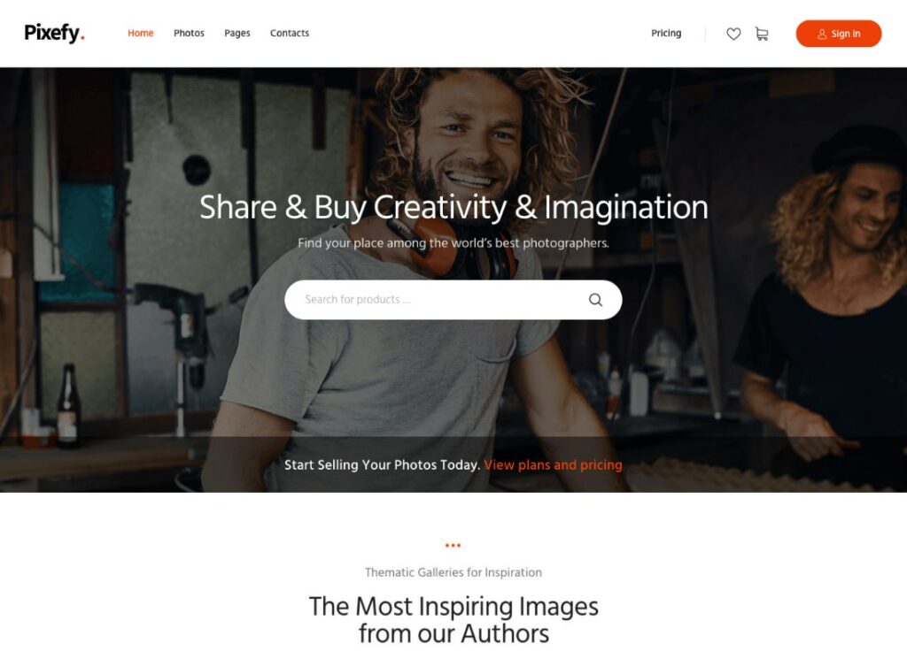 Pixefy | Stock Photography Marketplace Theme + WCFM Plugin
