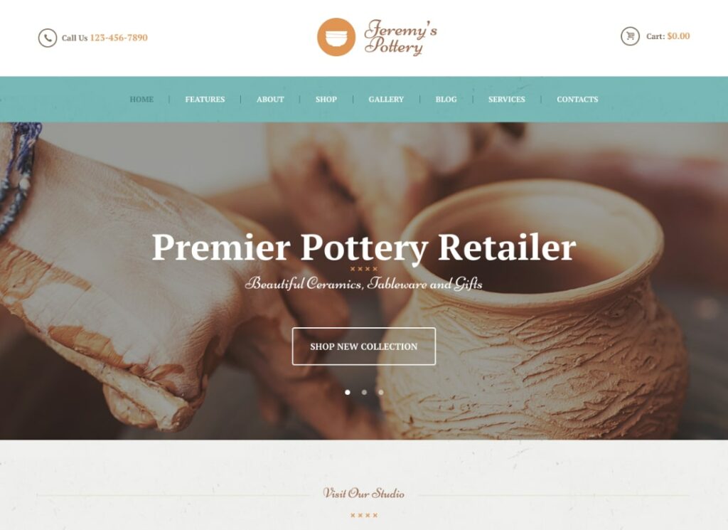 Pottery and Ceramics Handmade WordPress Theme