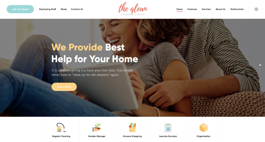 The Qlean | Housekeeping: Washing & Cleaning Company WordPress Theme