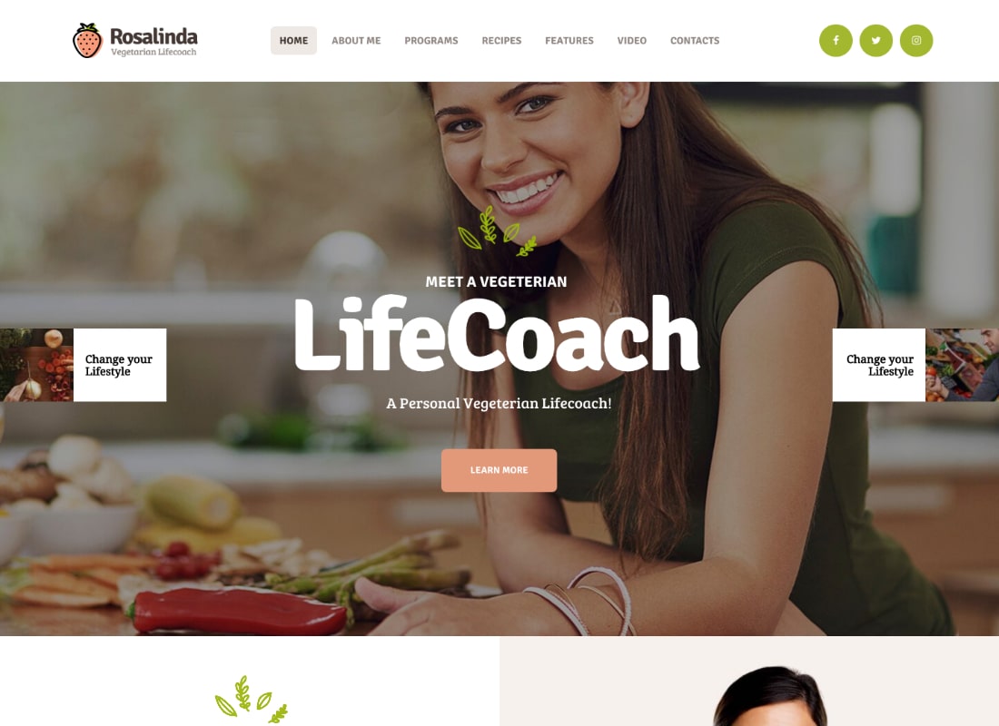 Rosalinda | Health Coach & Vegetarian Lifestyle Blog WordPress Theme