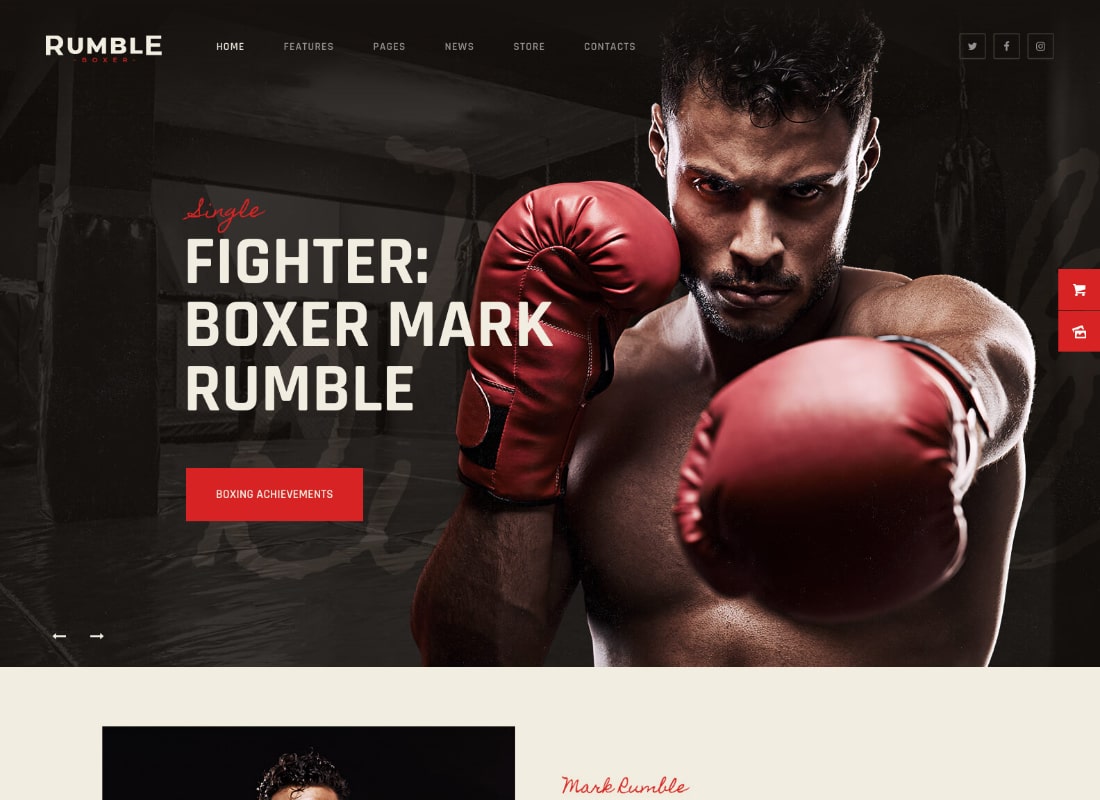 Rumble | Boxing & Mixed Martial Arts WordPress Theme
