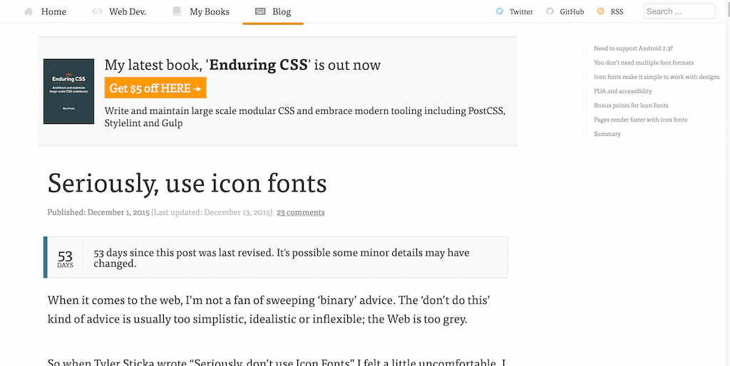 Seriously use icon fonts – Ben Frain