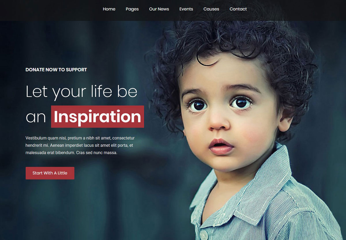 Shelter HTML website template for non-profit organizations image