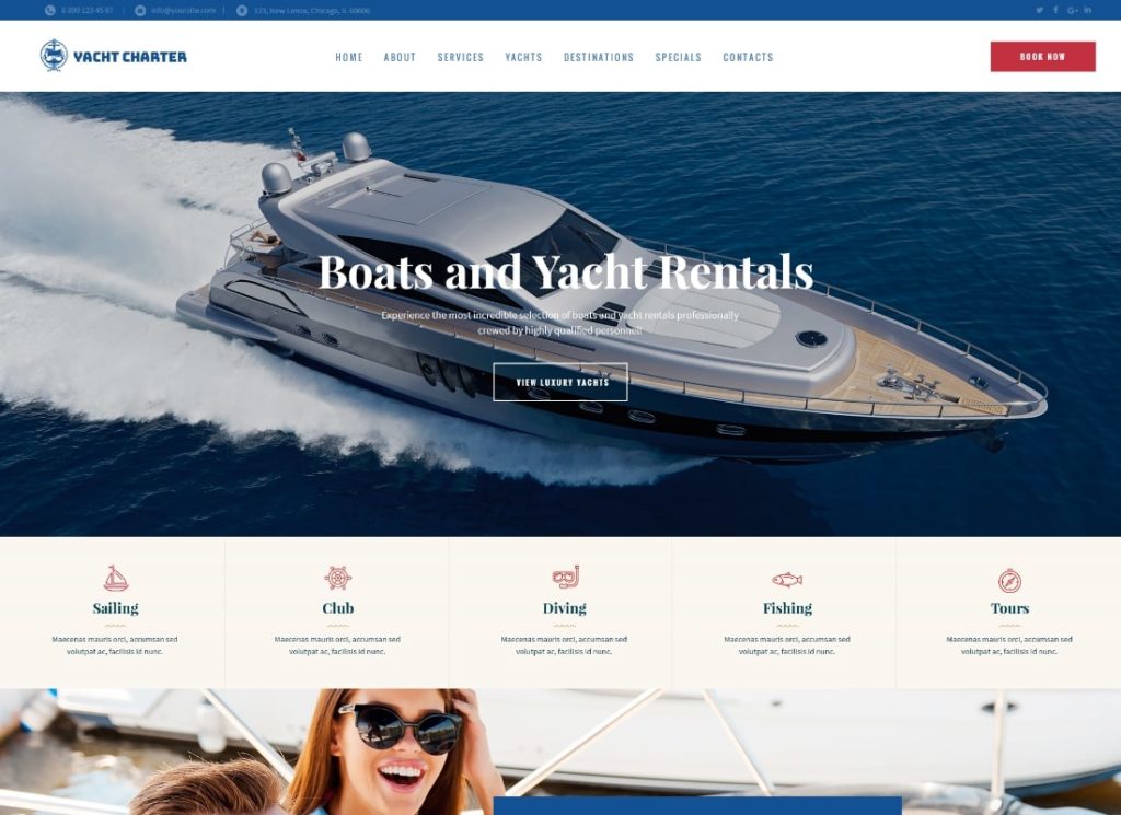 Sirene | Yacht Charter Services & Boat Rental WordPress Theme