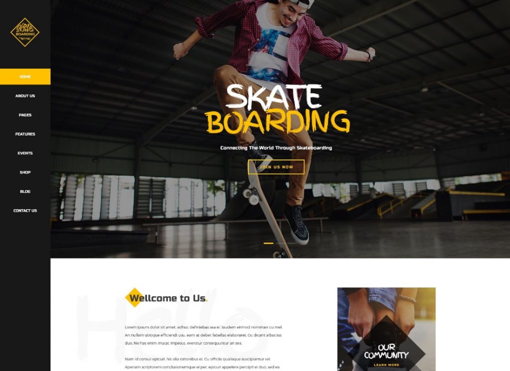 Skateboarding | Scateboarding Community & Store WordPress Theme