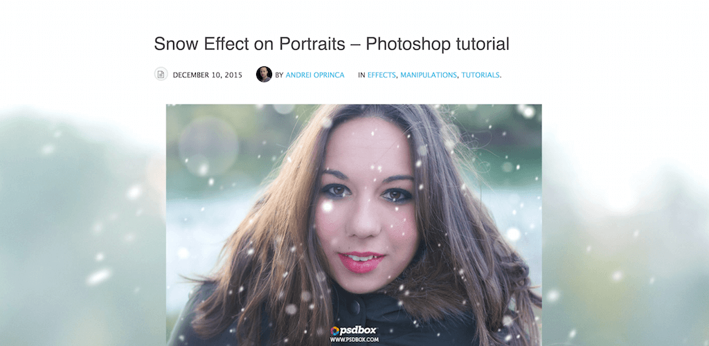 Snow Effect on Portraits