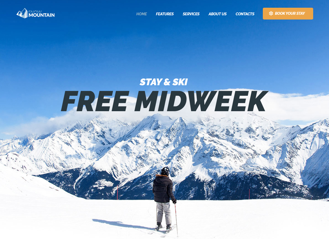 Snow Mountain - Ski Resort & Snowboard School WordPress Theme