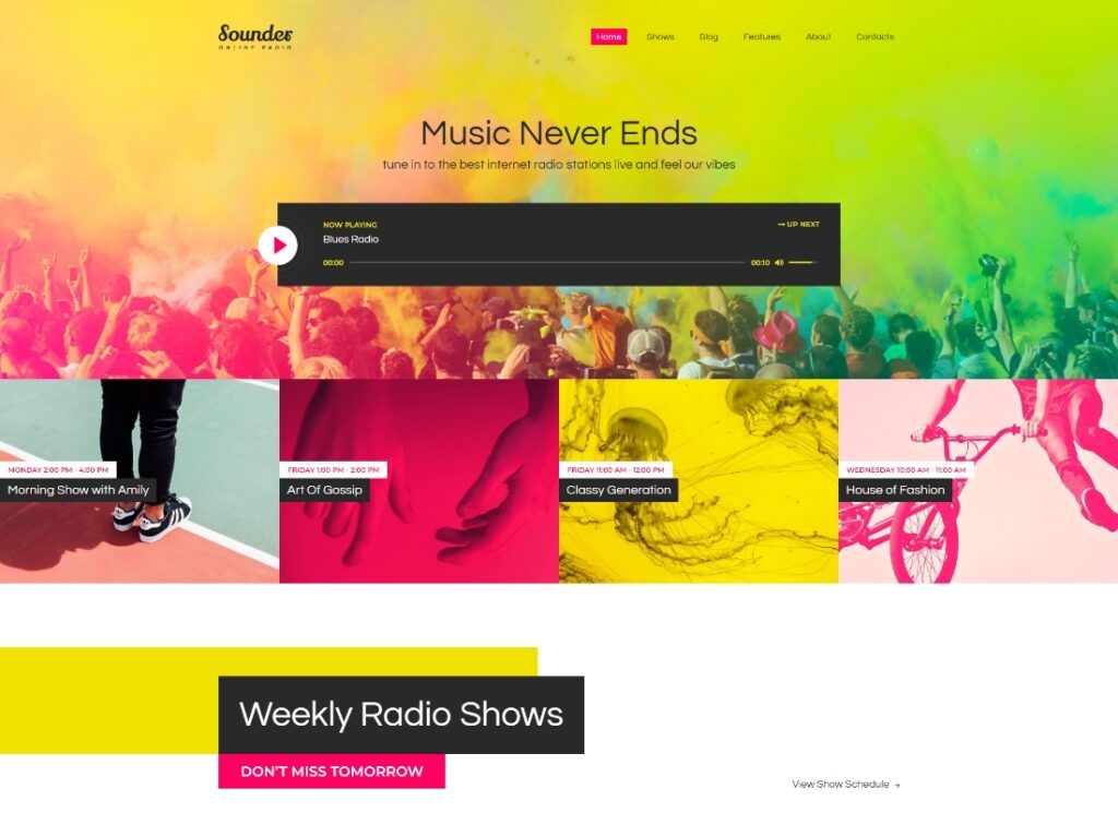 Sounder | Online Internet Radio Station WordPress Theme + RTL
