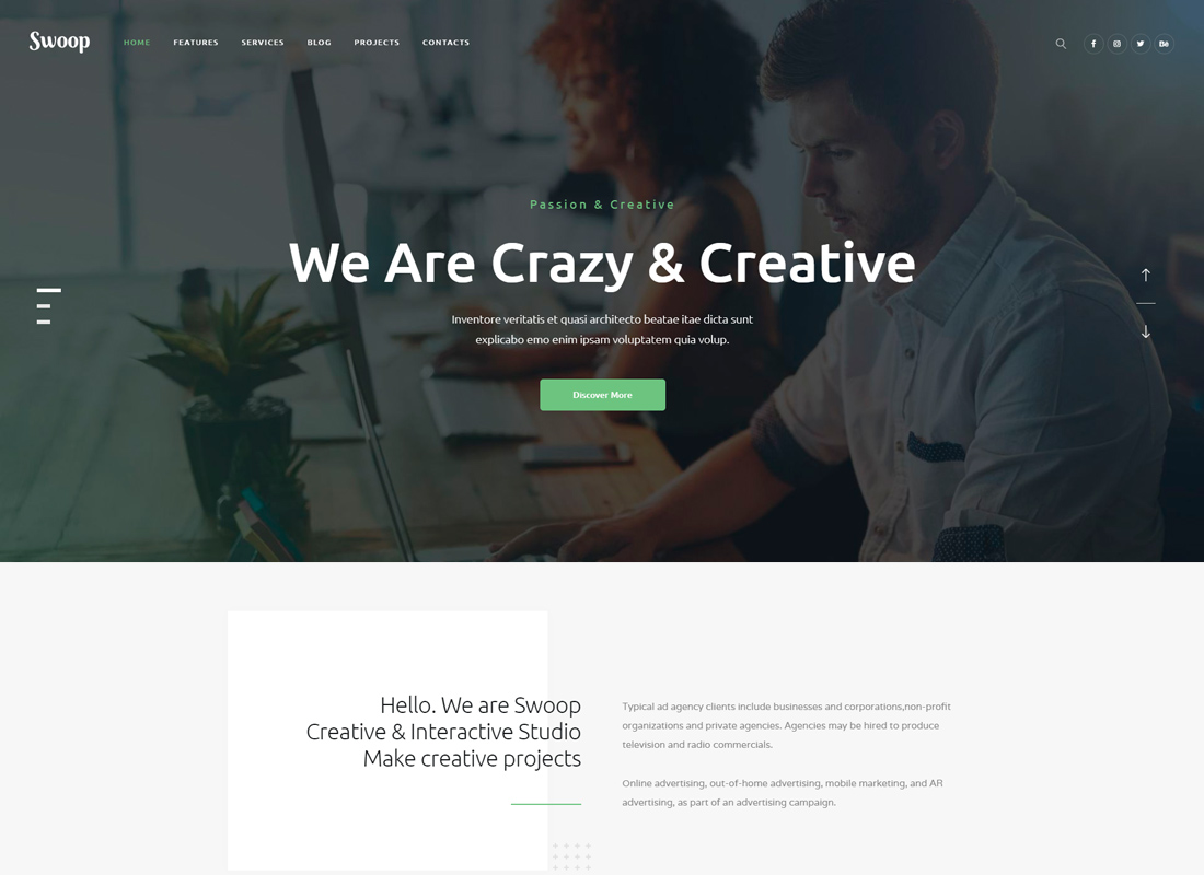 Swoop | Web Studio & Creative Agency WordPress Theme