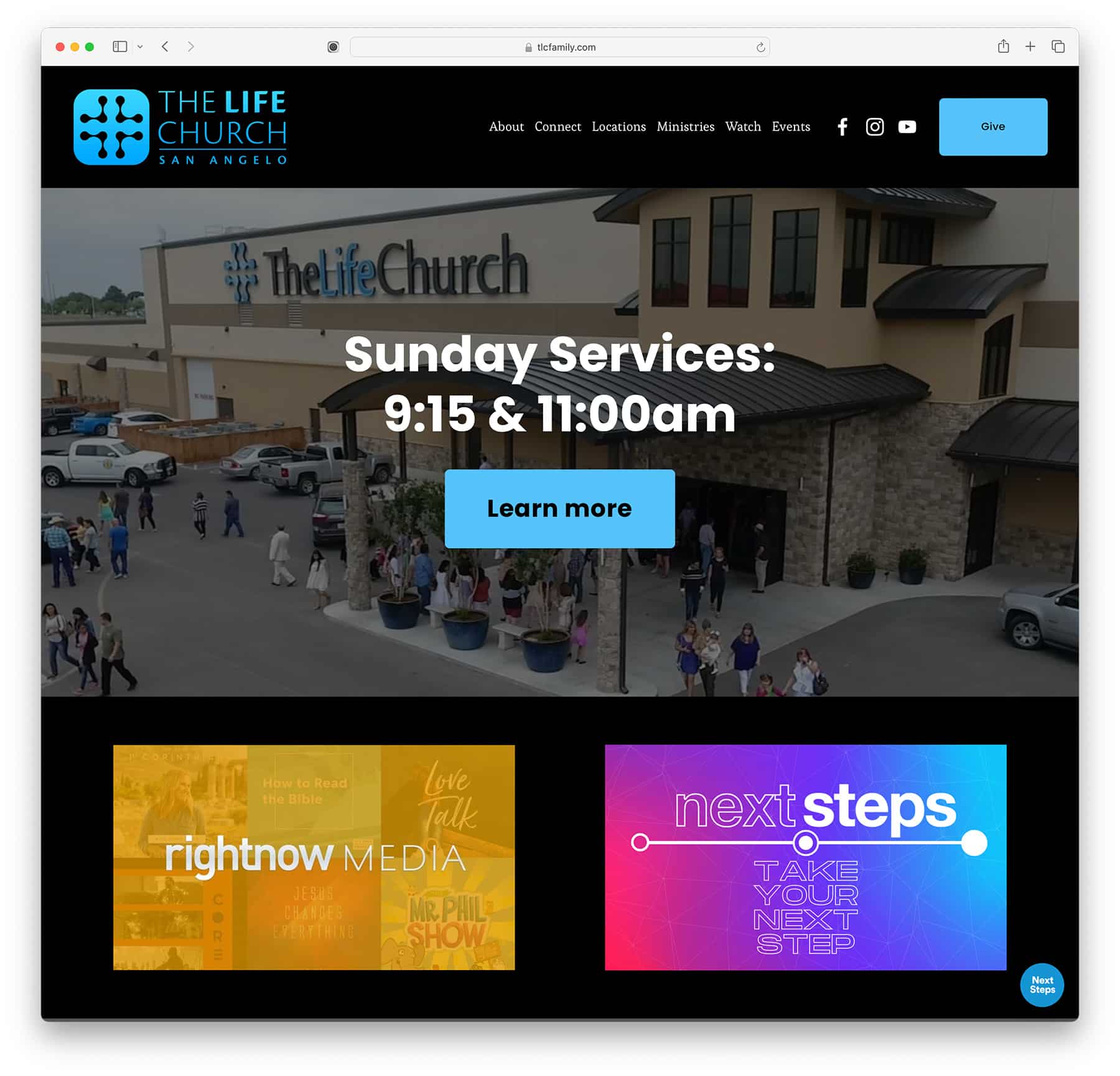 The Life Church San Angelo website made with Squarespace