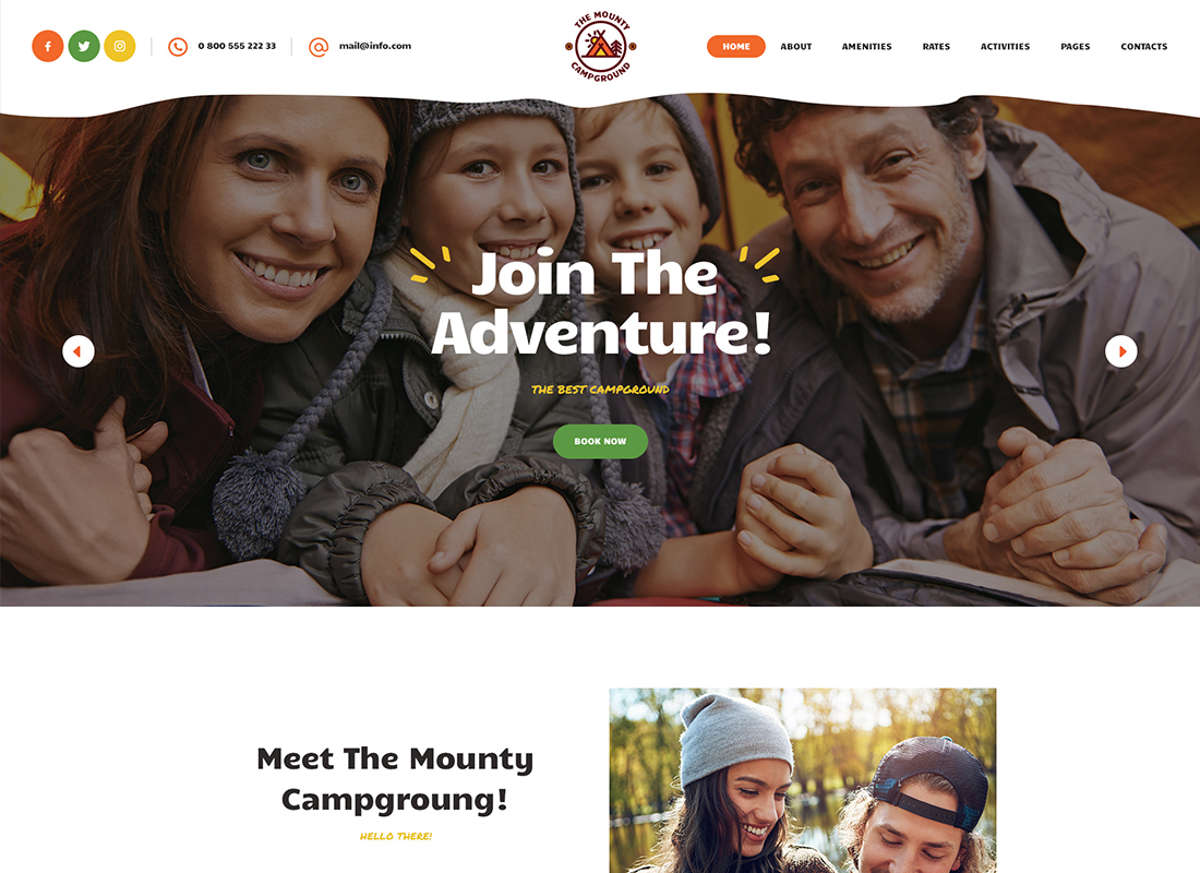 The Mounty - Campground & Camping WordPress Theme