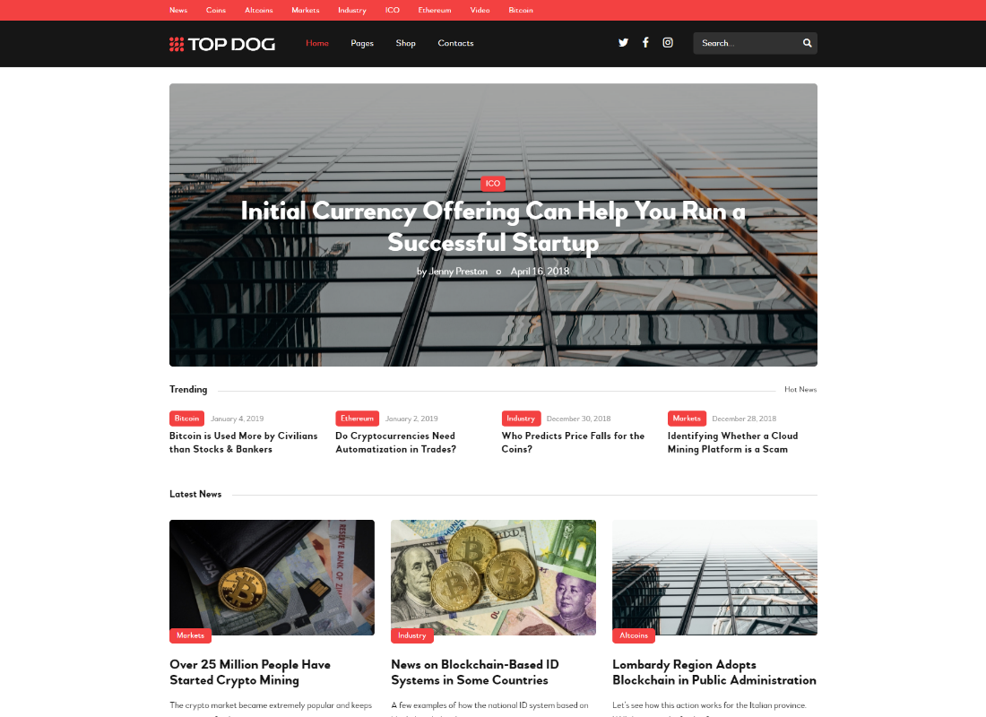 Top Dog | All-in-One Elementor Blog & Magazine WordPress Theme