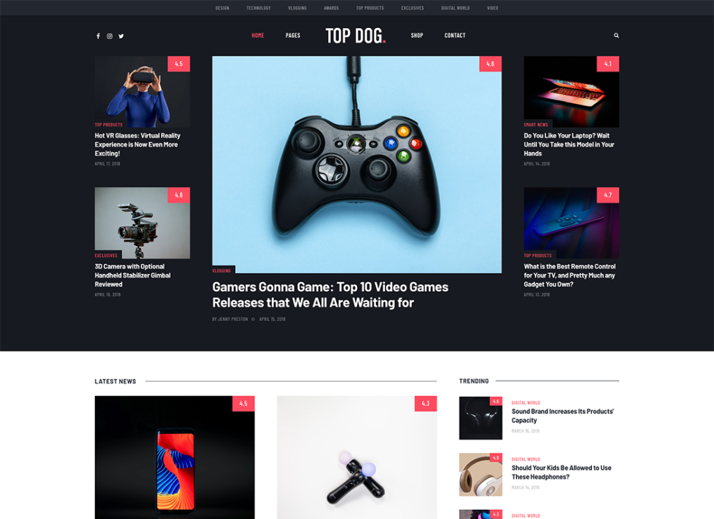 Top Dog - All-in-One Elementor Blog & Magazine WordPress Theme
