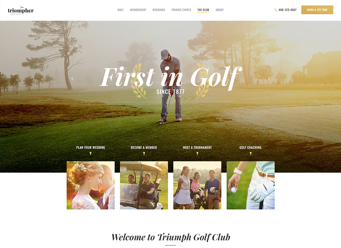 Triompher - Golf Club WordPress Theme