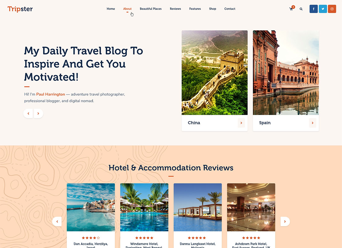 Tripster - Travel & Lifestyle WordPress Blog