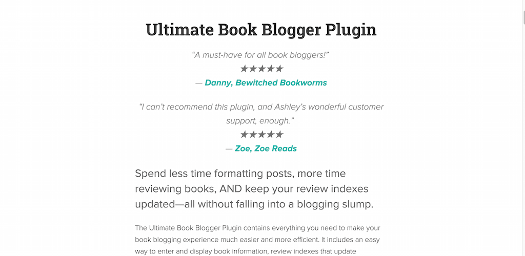 Ultimate Book Blogger Plugin for WordPress