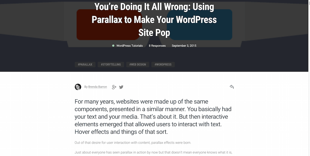 Using Parallax to Make Your WordPress Site Pop