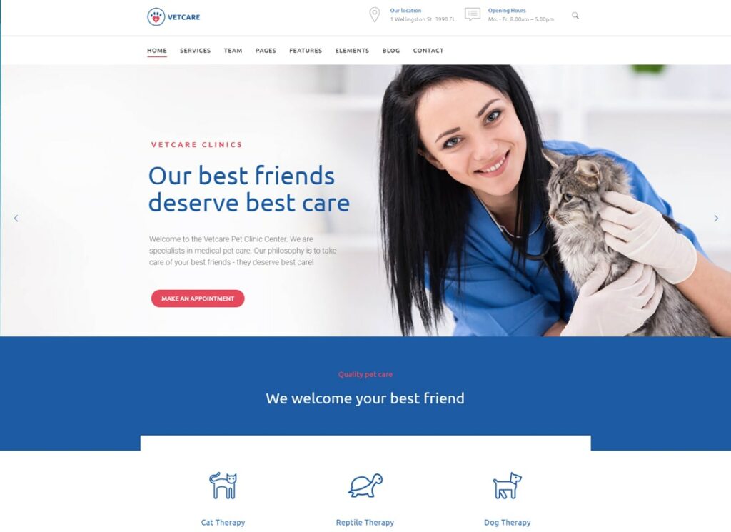 Vetcare Medical | Pet, Animal Doctor & Veterinarian WordPress Theme