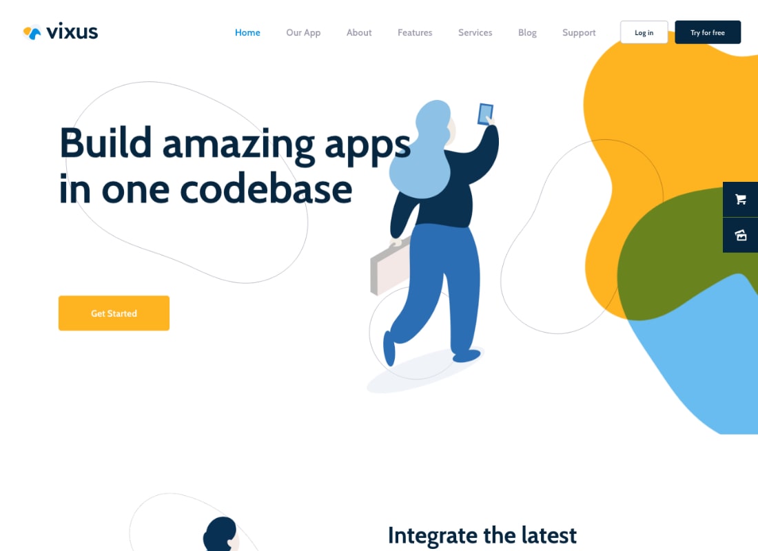 Vixus | Startup & Mobile App WordPress Landing Page Theme