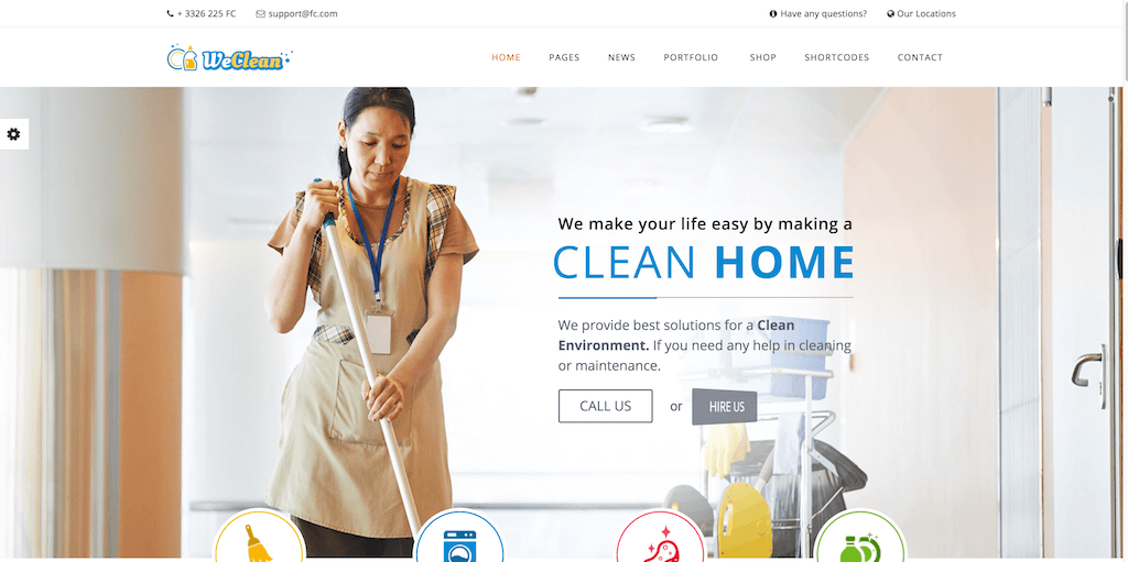We Clean - cleaning service WordPress themes