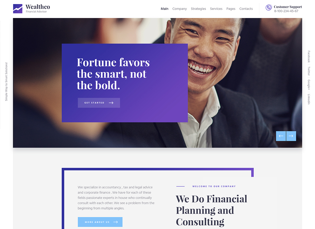 WealthCo - A Fresh Business & Financial Consulting WordPress Theme