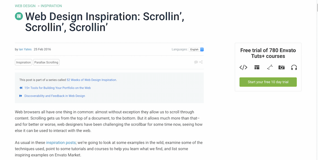 Web Design Inspiration Scrollin’ Scrollin’ Scrollin’
