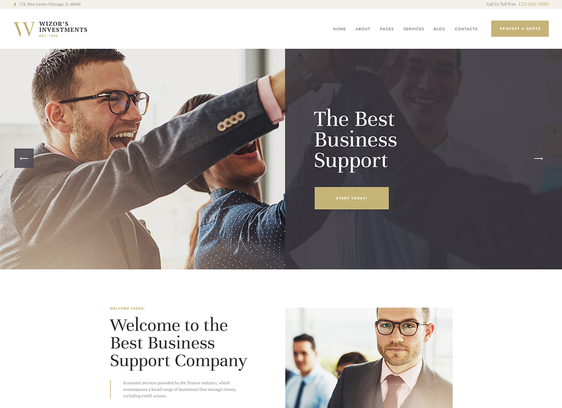 Wizor's | Investments & Business Consulting WordPress Theme