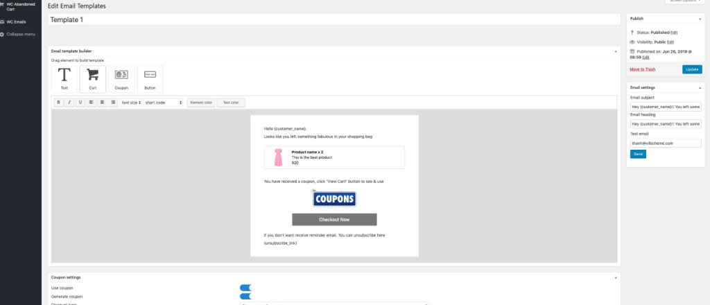Simple WooCommerce Recover Abandoned Cart