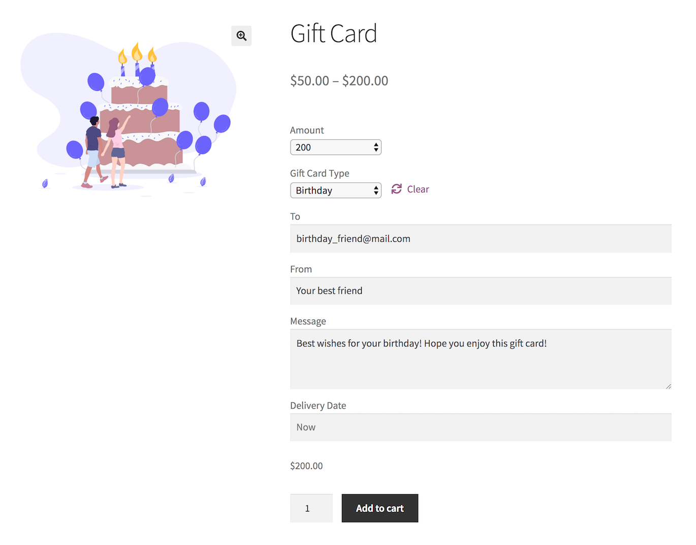 Simple WooCommerce Gift Cards Plugins