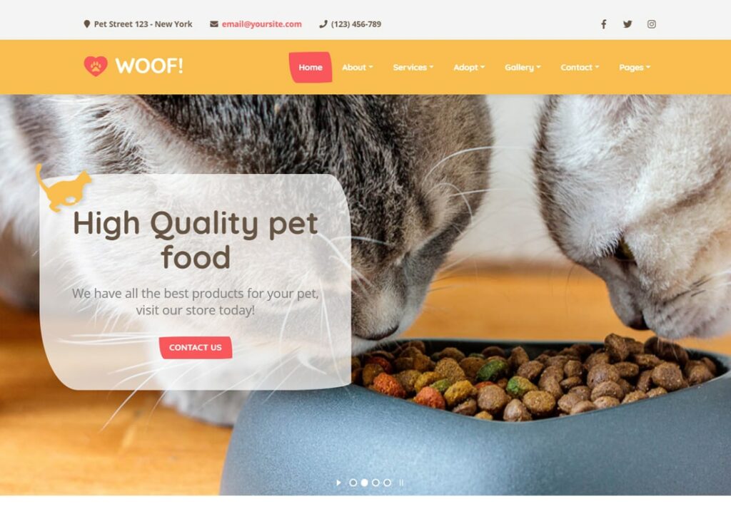 Woof! | Pet WordPress Theme