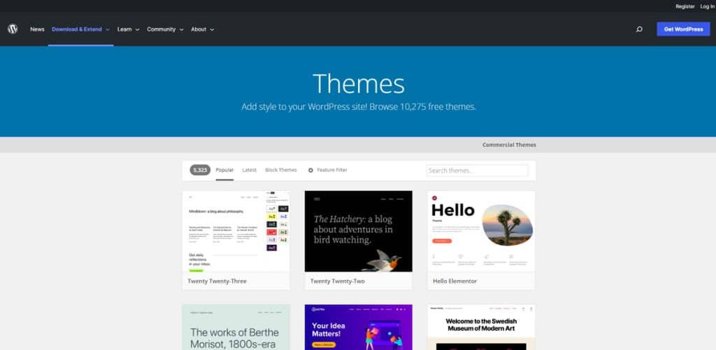 WordPress Theme Library 