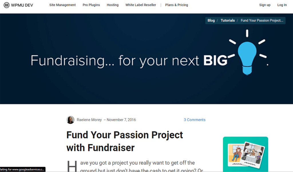 WordPress fundraising