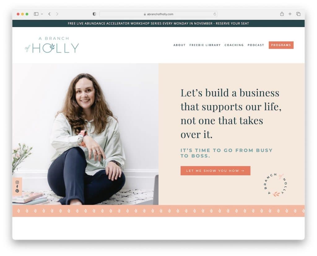 a branch of holly coach website
