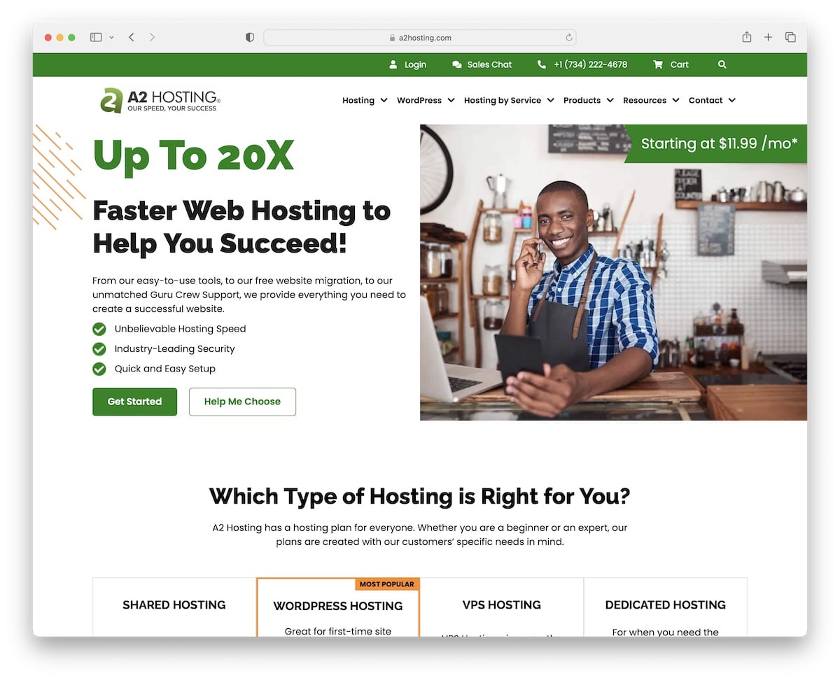 a2 hosting monthly web hosting plans