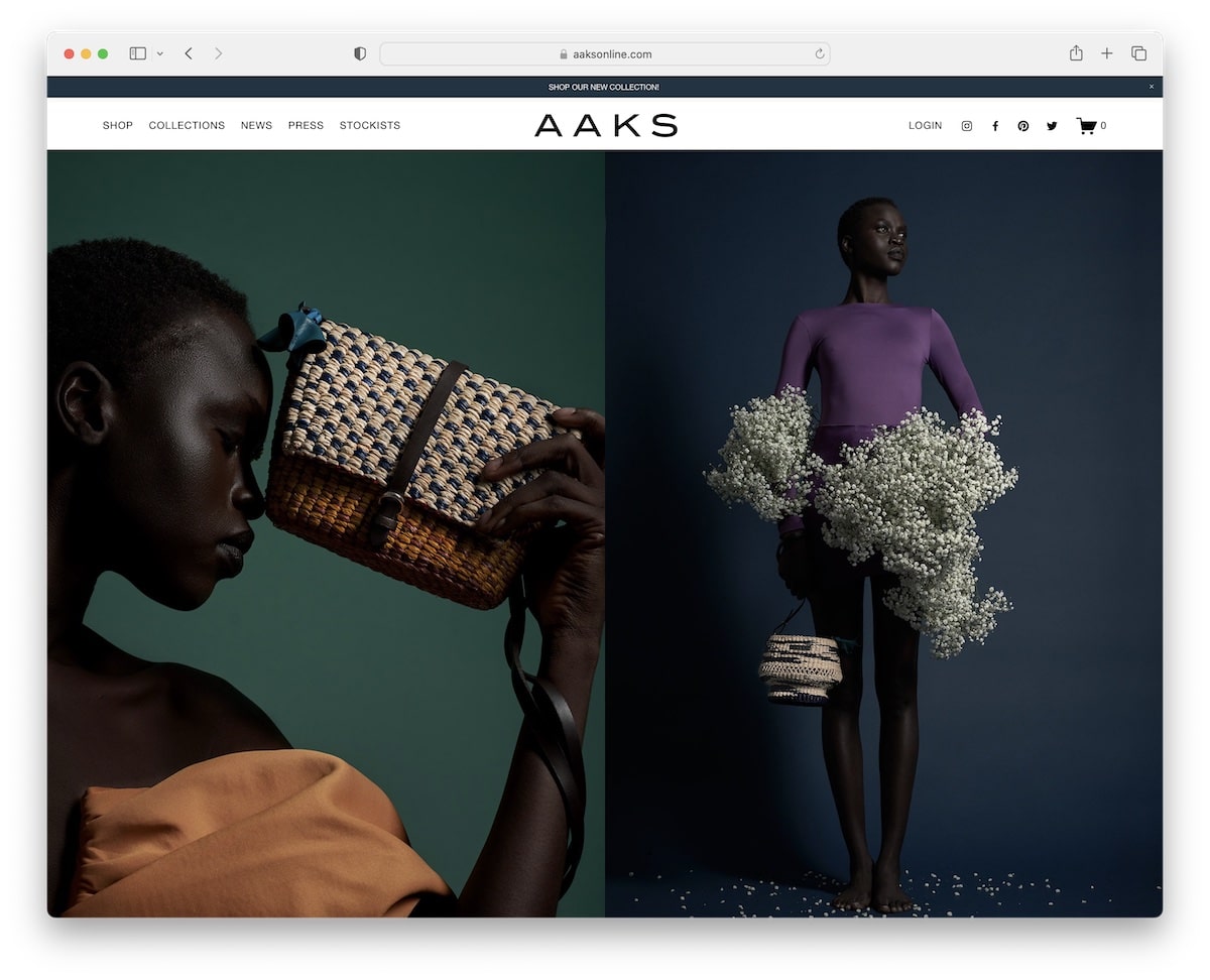 aaks squarespace ecommerce example
