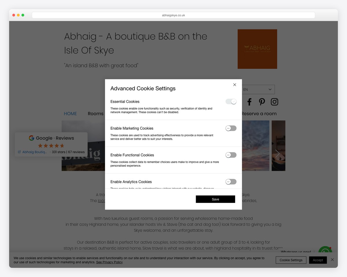 abhaig isle of skye bed and breakfast website