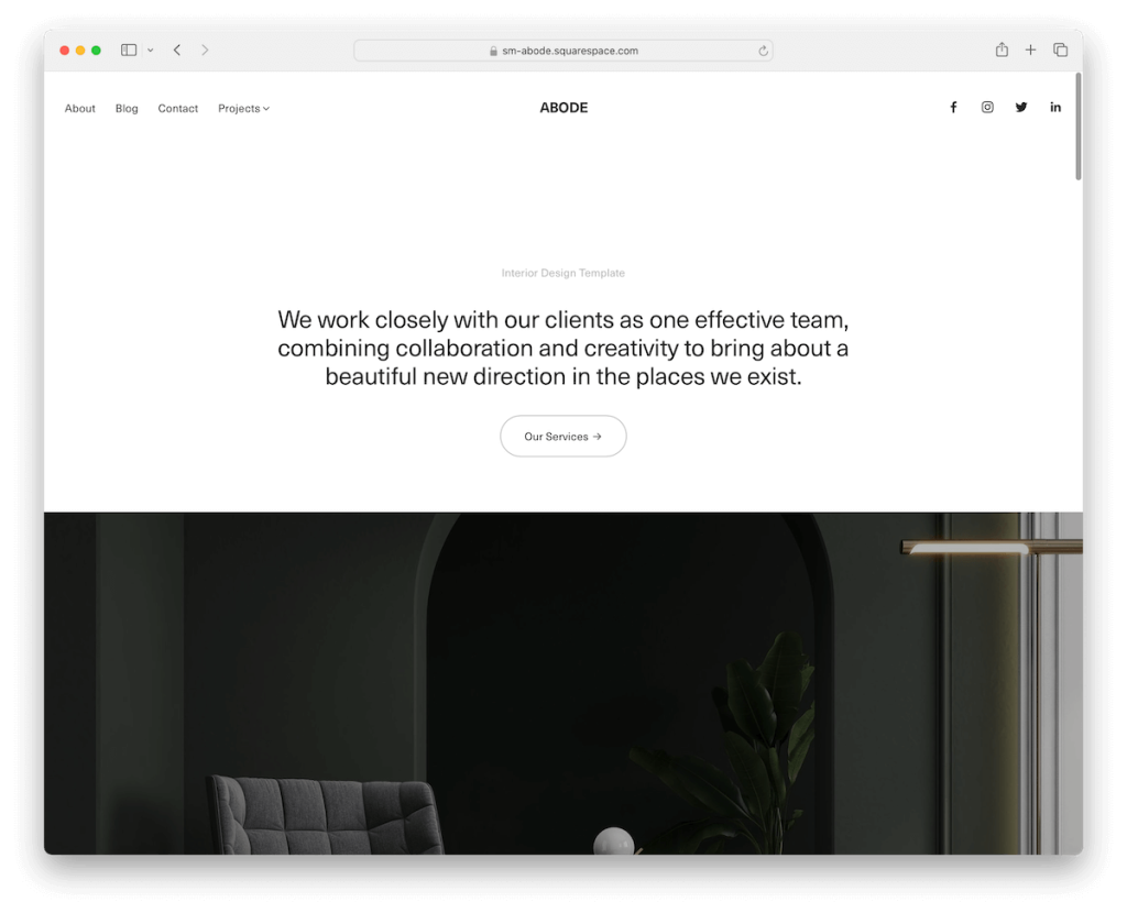 abode squarespace architect template