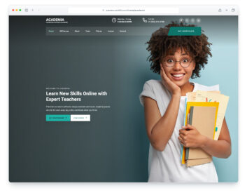 Academia website template