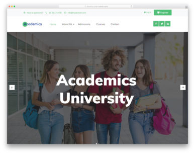 academics website template