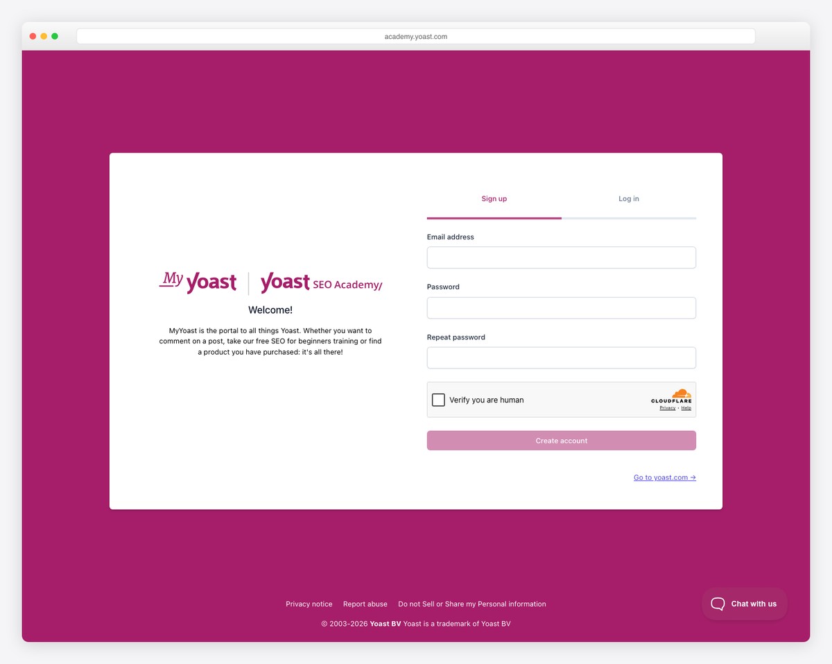 yoast academy website example