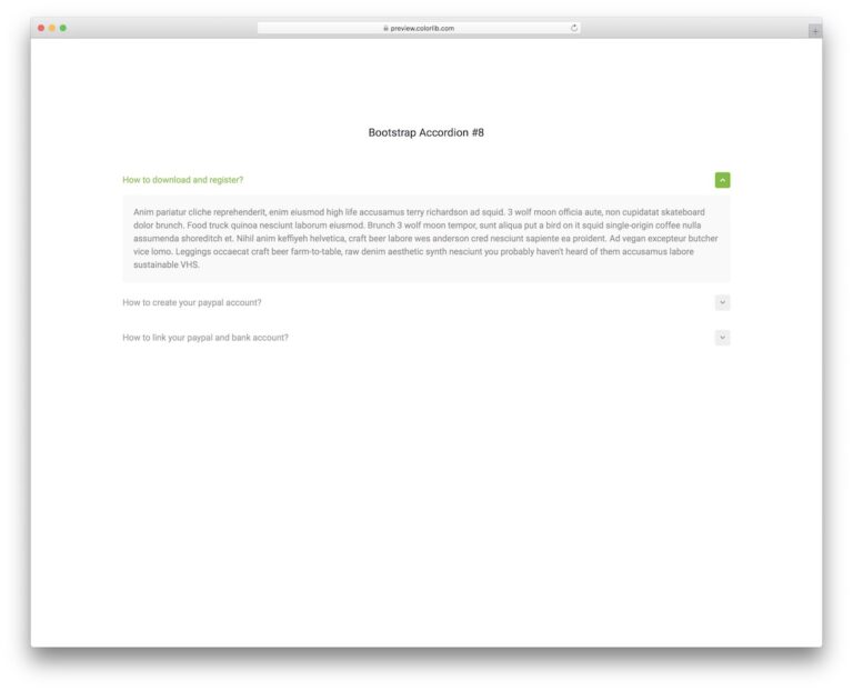 20 Best Bootstrap Accordion Templates 2026 - Colorlib