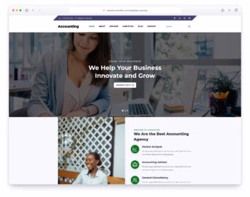 Accounting website template