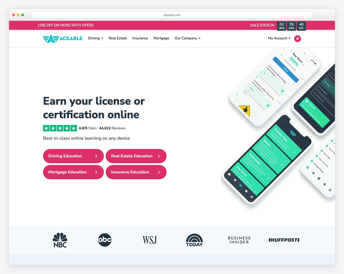 aceable website example