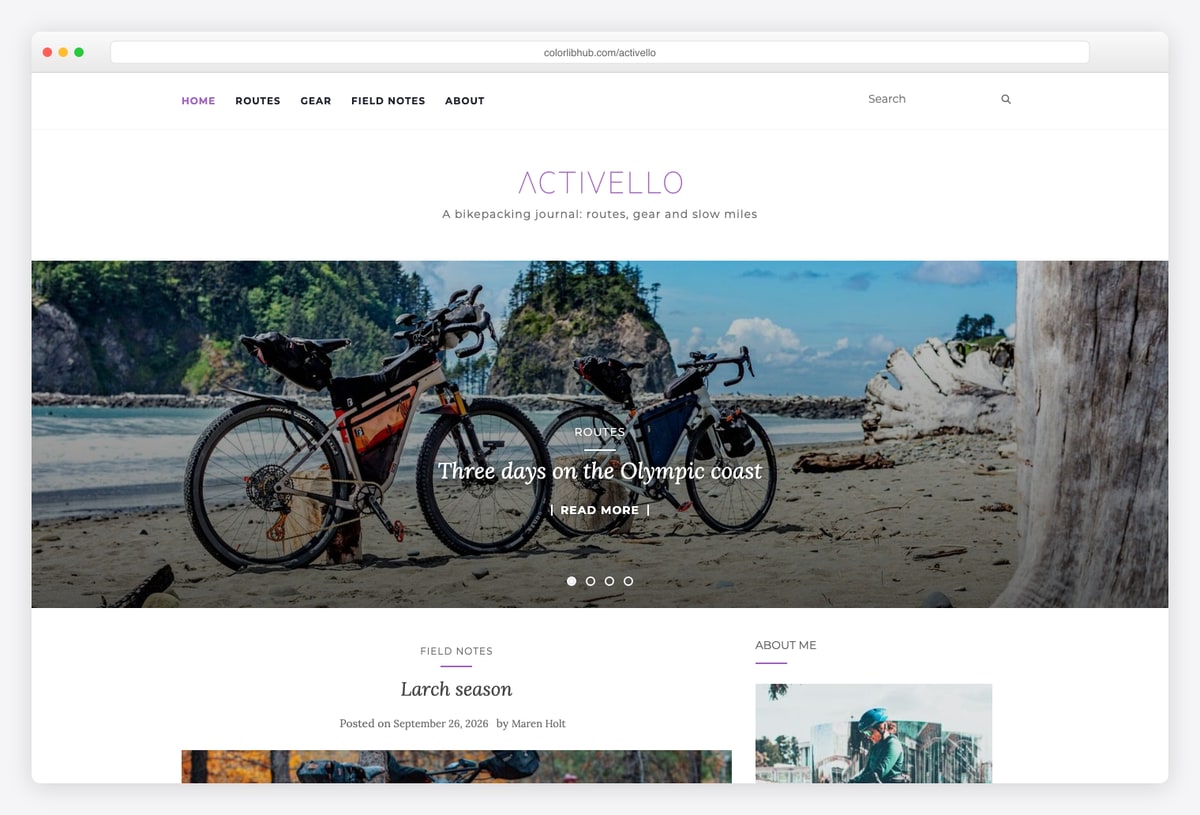 Activello minimal WordPress blog theme