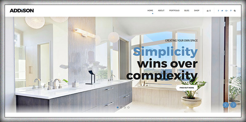 Addison - Interior Design & Decoration WordPress Theme