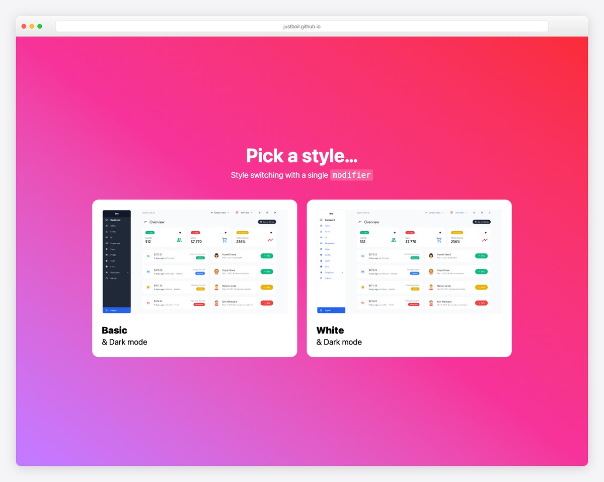 Admin One Vue - Free Vue 3 Tailwind CSS Admin Dashboard