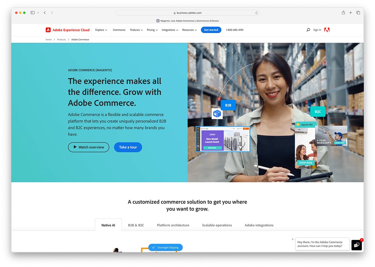 Adobe commerce (former Magento) - popular ecommerce CMS