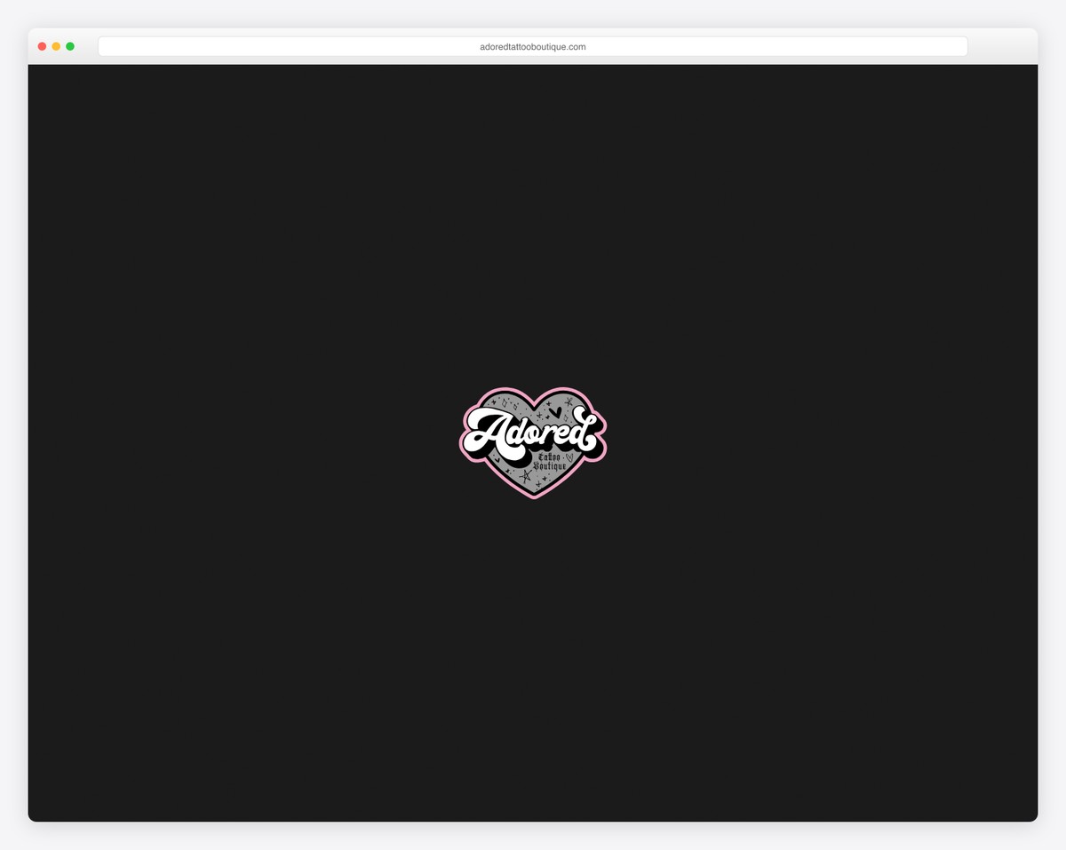 adored tattoo boutique website example