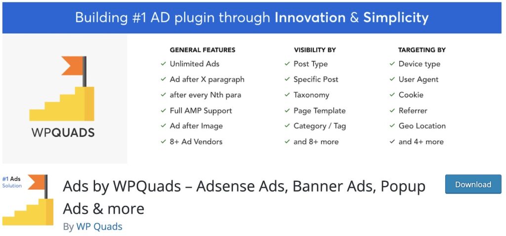 ads by wpquads wordpress advertising plugin