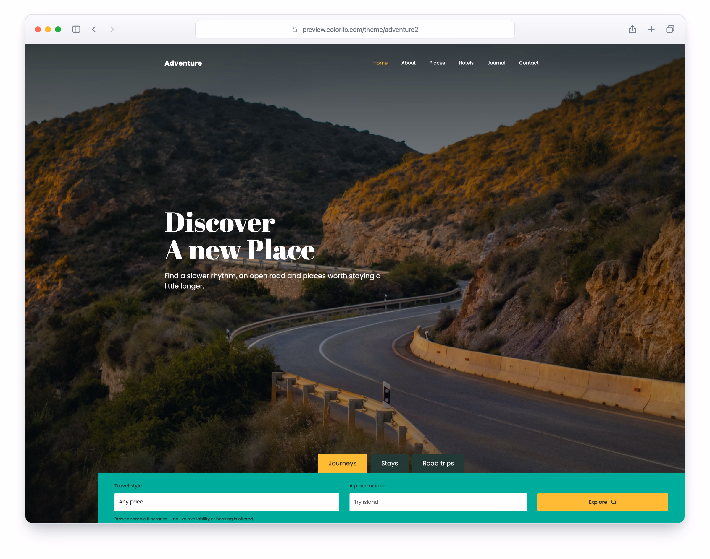 Adventure 2 website template